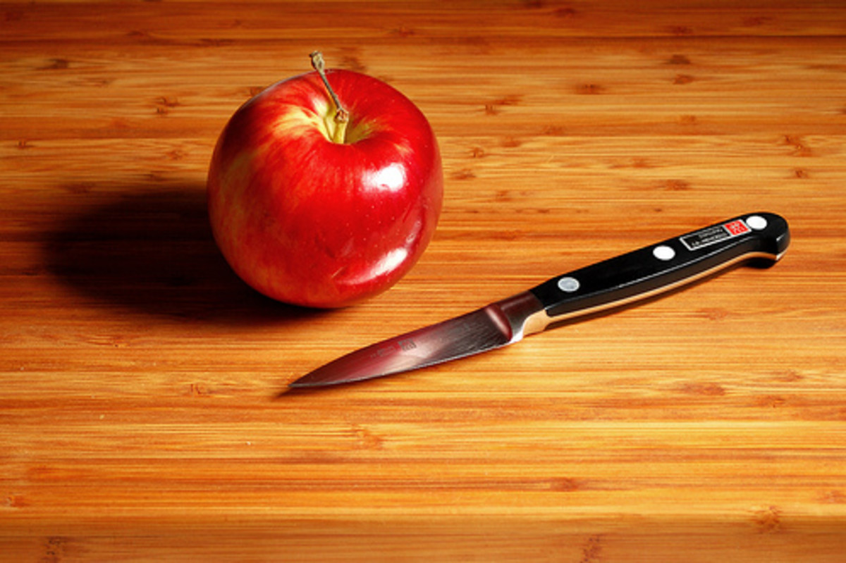 A Paring Knife with an Apple (Photo courtesy by andycoan from Flickr)