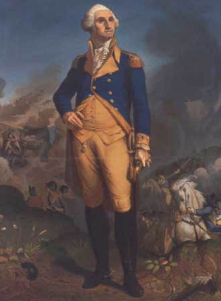 George worked with the English Army at first, but broke away for national Independence. In the book, Sally always called him "Young Washington." Patsy always called him "old man."
