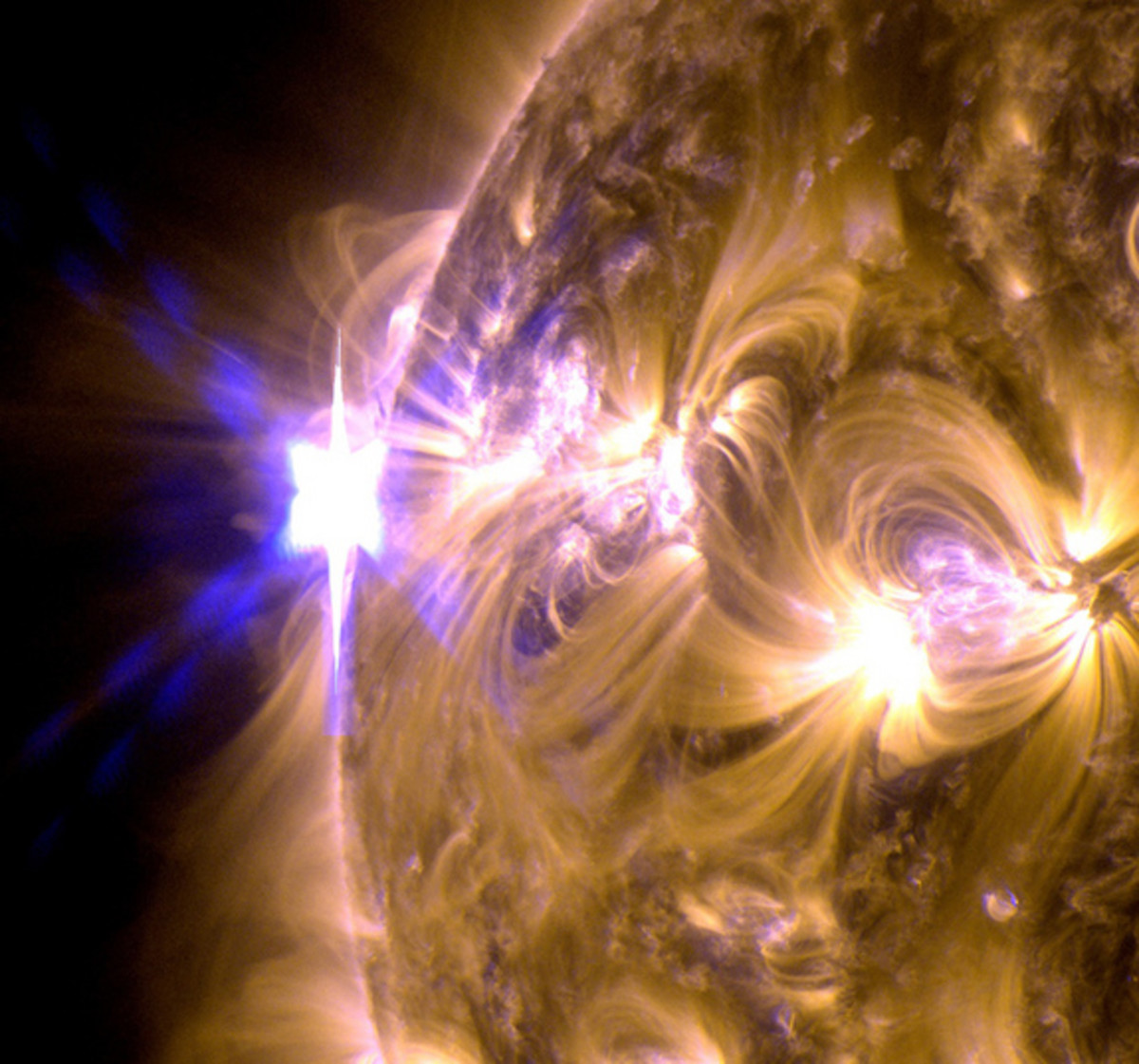 A close-up of an an X1.7-class solar flare on May 12, 2013 as seen by NASA’s Solar Dynamics Observatory. The Sun gets active! On May 12, 2013, the Sun emitted what NASA called a “significant” solar flare, classified as an X1.7, making it the first X-