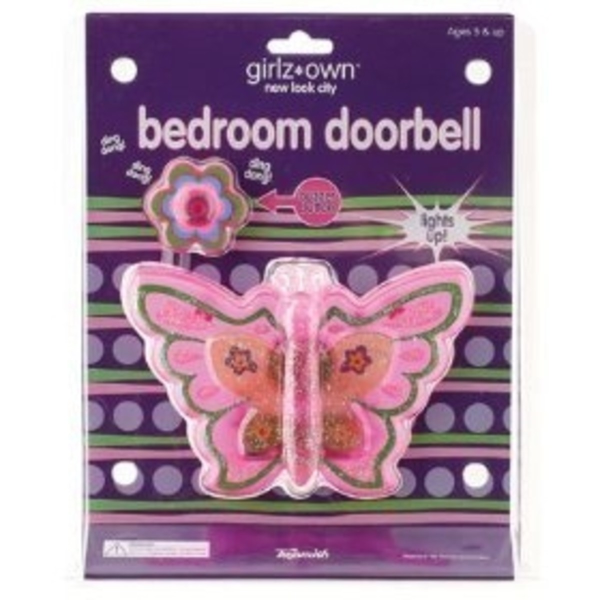 Butterfly Bedroom Doorbell girls kids children toy room battery operated door bell