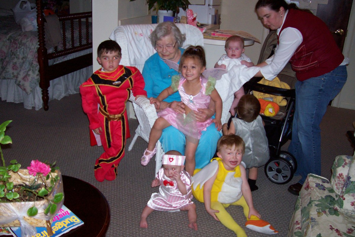 Mom and her great-grandchildren