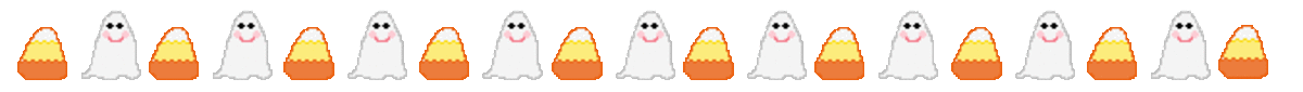 2 icons of Halloween - ghosts and candy corn