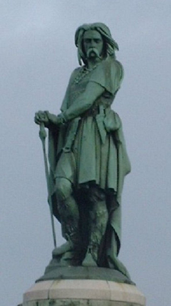 A statue that permanently honours Vercingetorix in Europe.