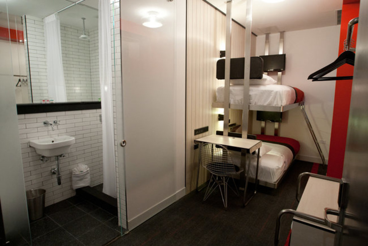 A 100 sq. ft. room in the new Pod 39 Hotel on East 39th Street in Murray Hill. Similar accommodations are around $200 a night.