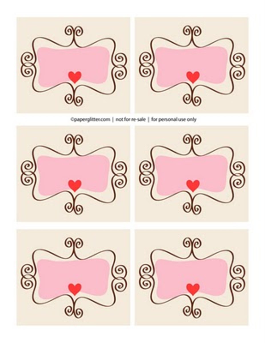 cute Valentine's labels at Paper Glitter!