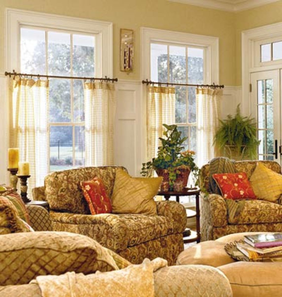 Home Remodeling Improvement Ideas - Drapery for French Doors and ...