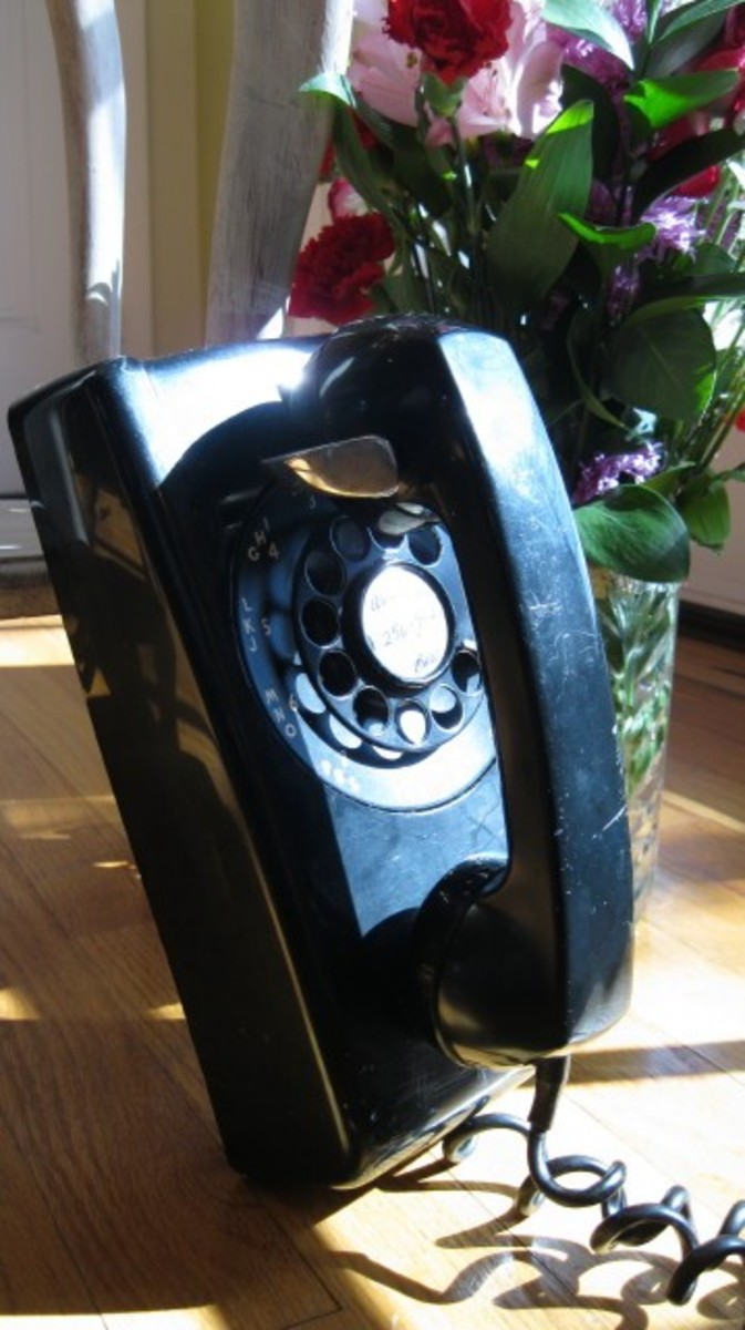 Vintage wall phone found on etsy.