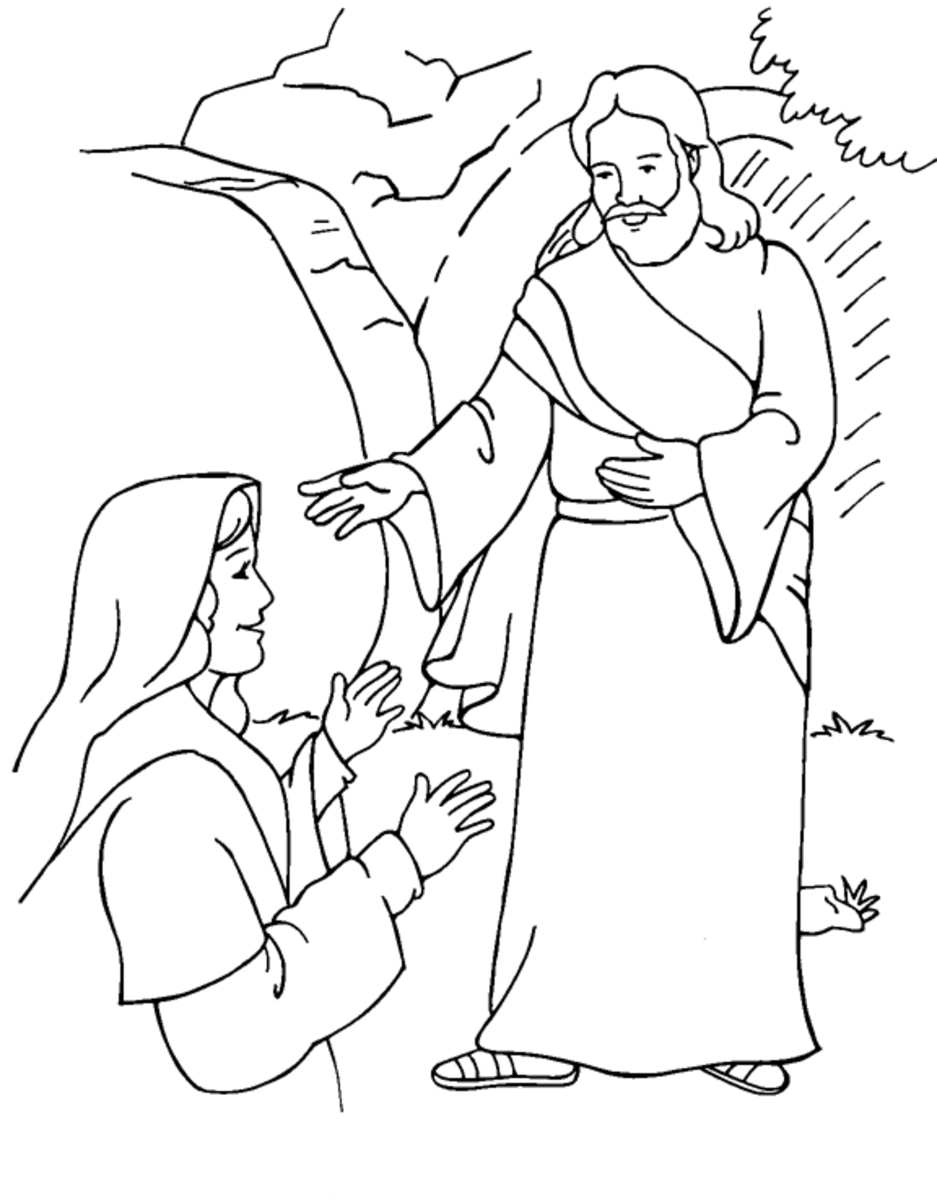 Easter Bible coloring page