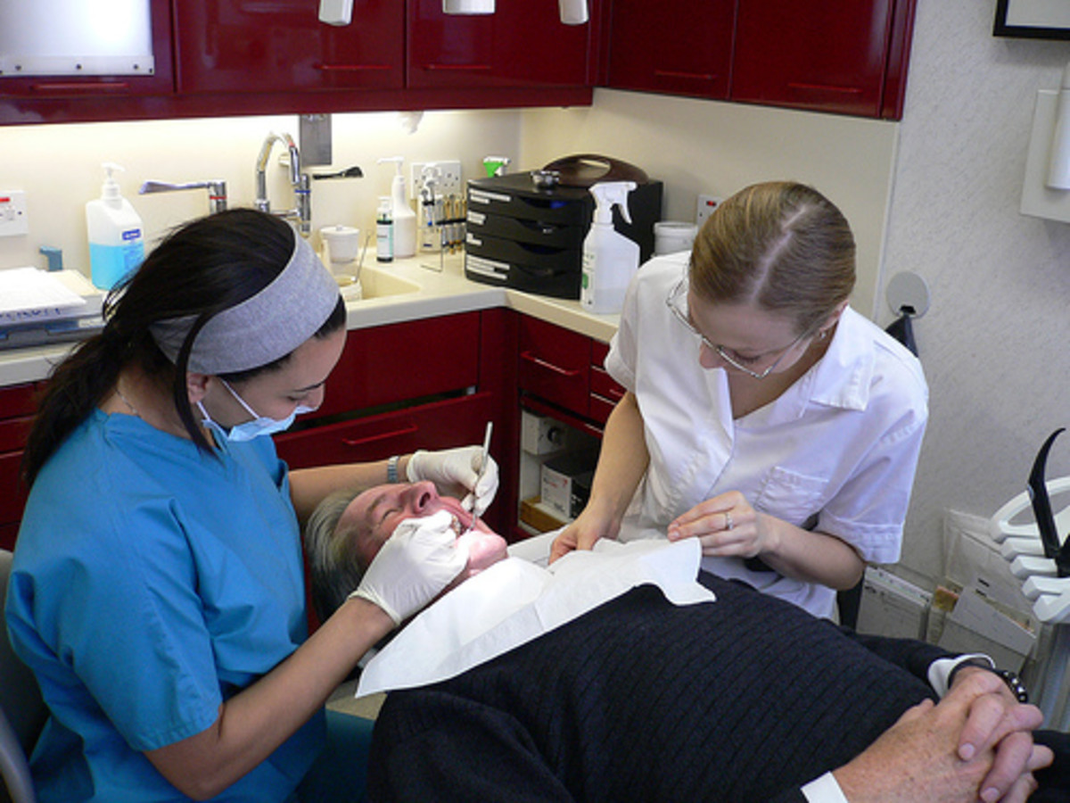 Dentists typically have a staff of assistants.
