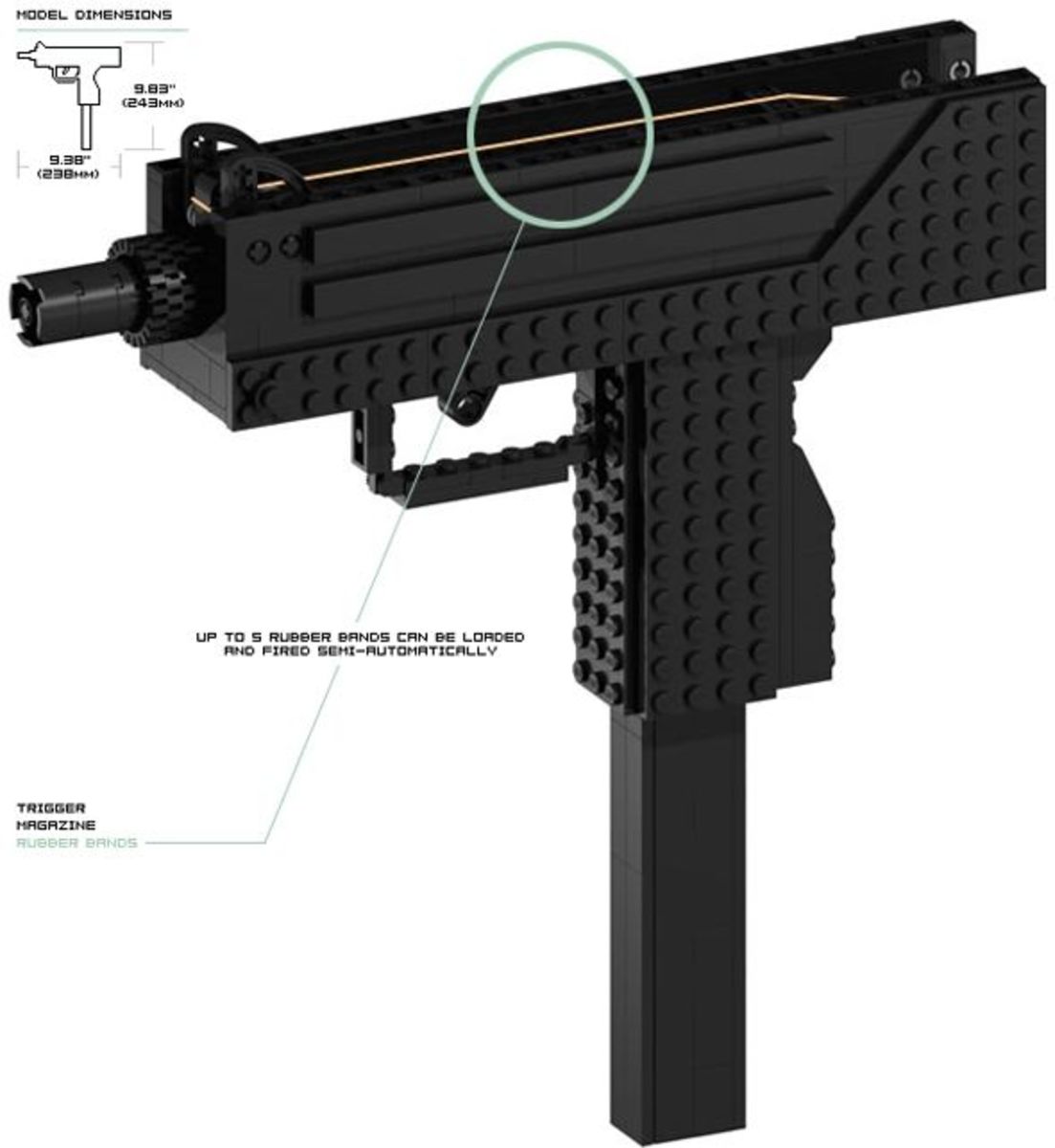 Lego пистолет схема