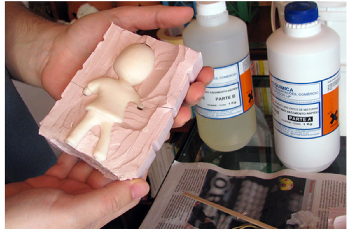 A resin toy cast in a silicone mould.