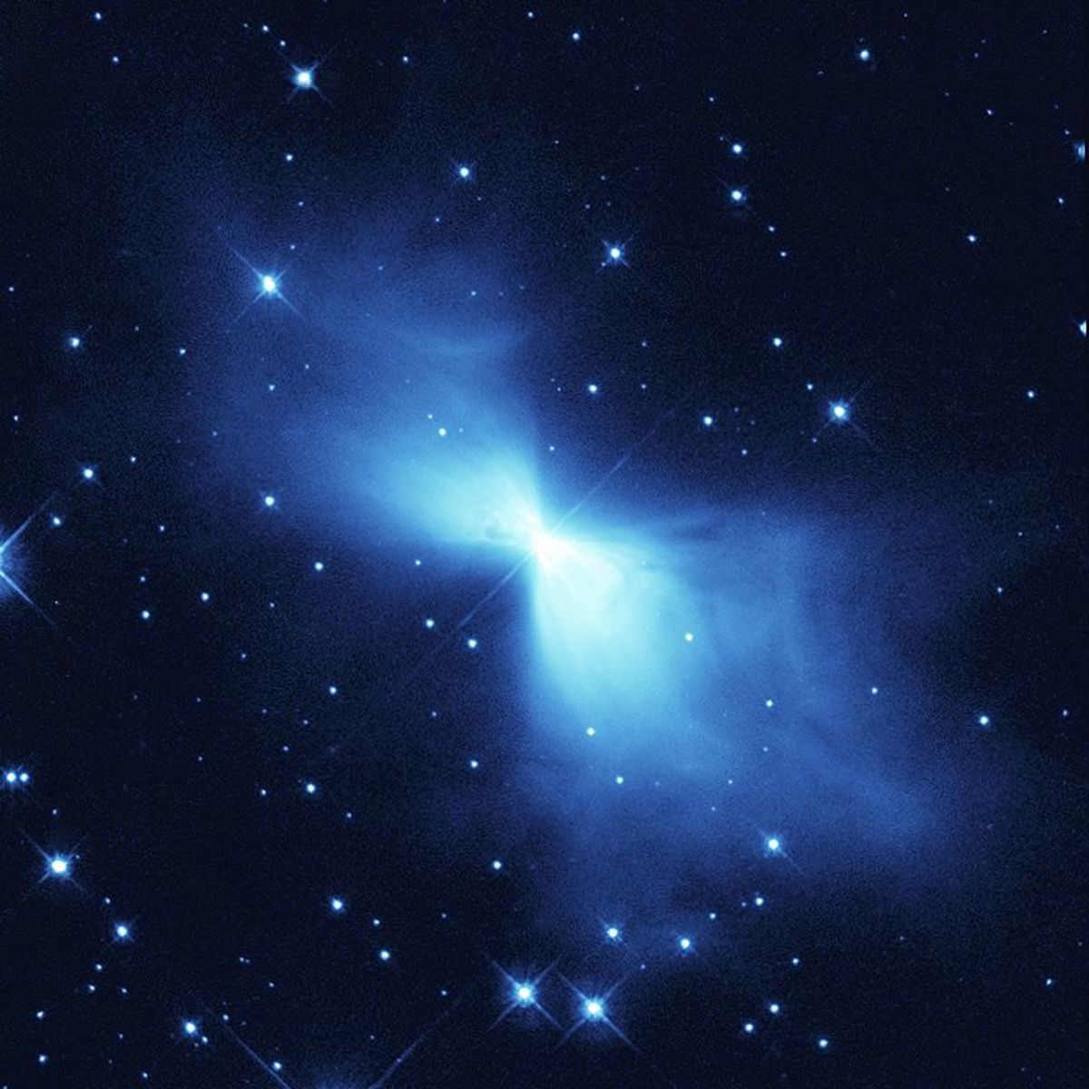 The Boomerang Nebula, a young planetary nebula, is the coldest object in the Universe. 