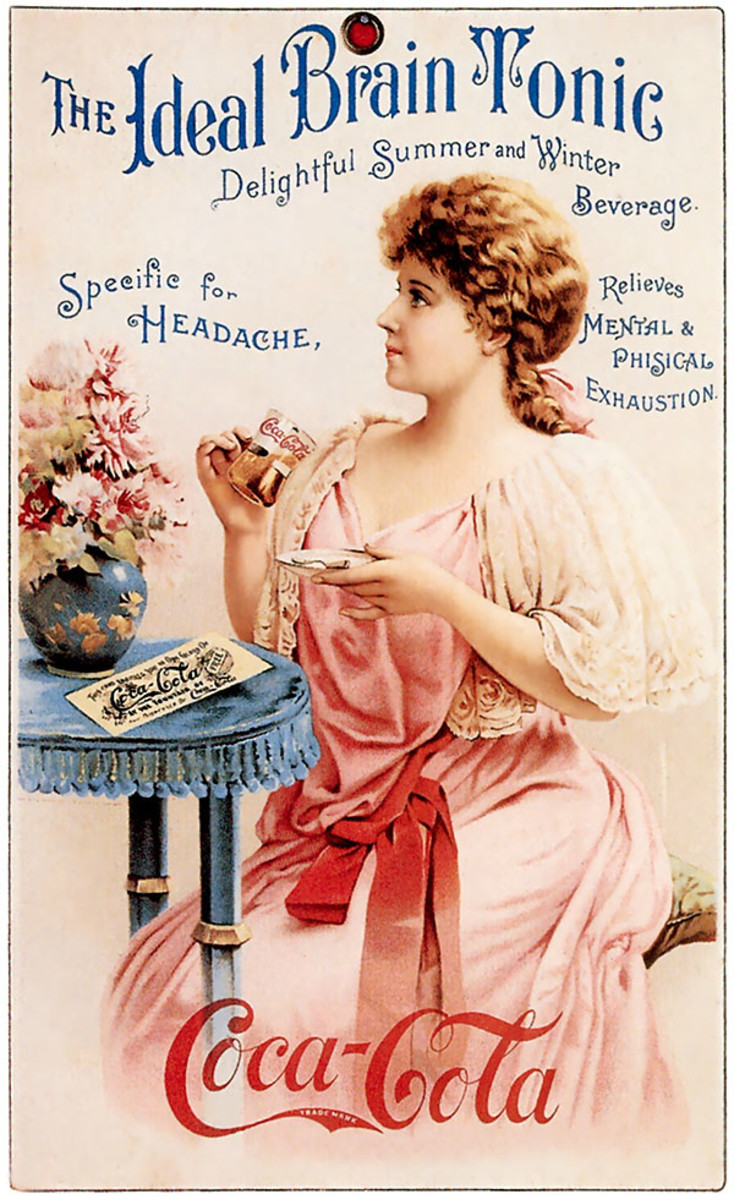 An 1890s Coke advertisement featuring the actress Hilda Clark