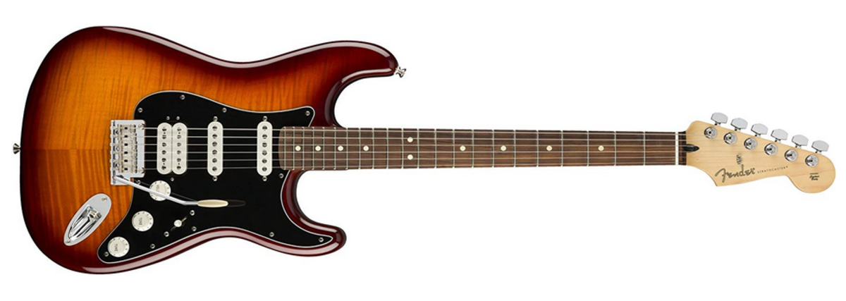 A mid-priced Stratocaster in classic Tobacco Sunburst.