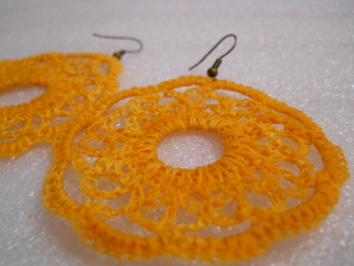 Crochet Circle Earring #4
