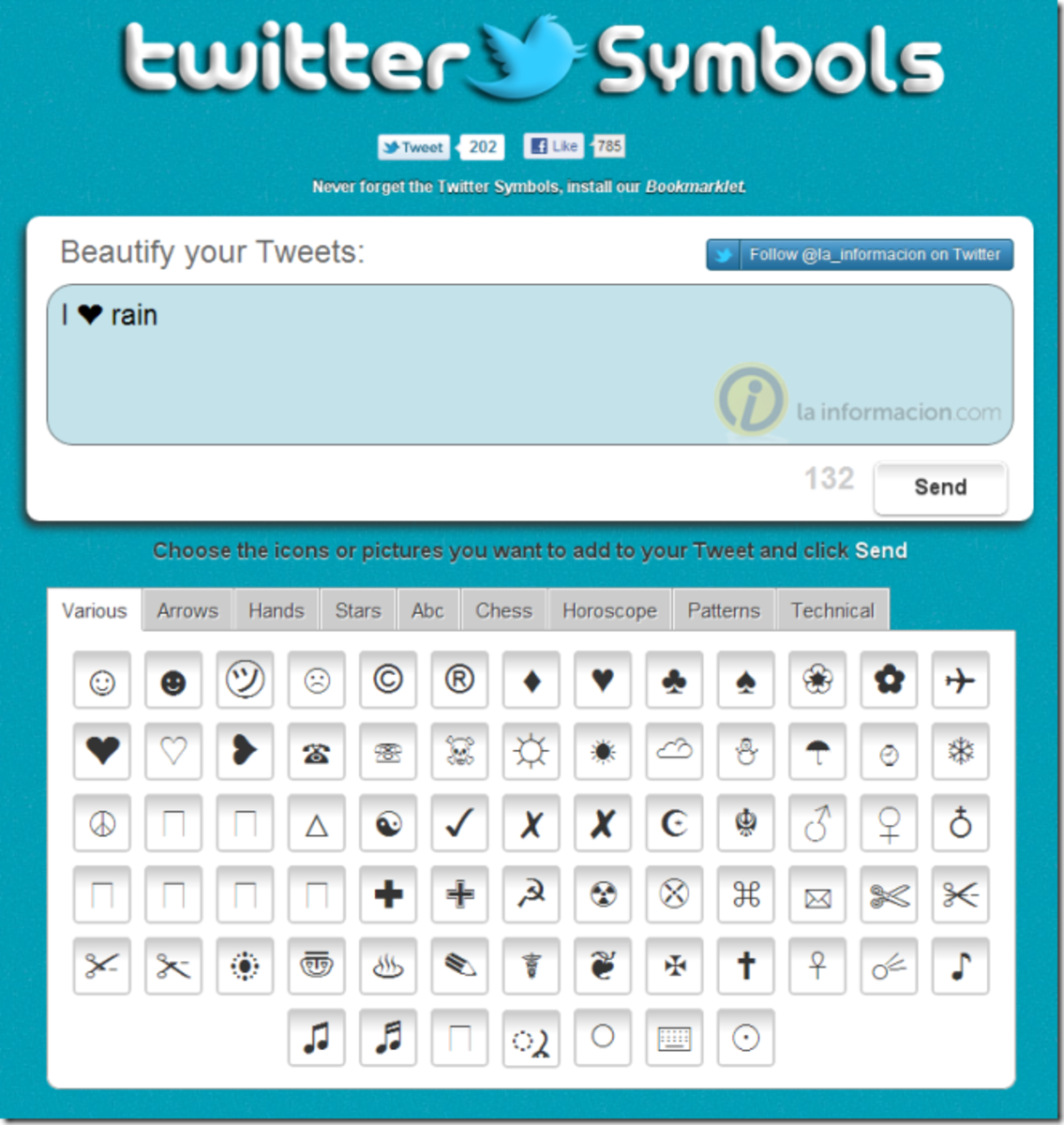 Twitter Symbols