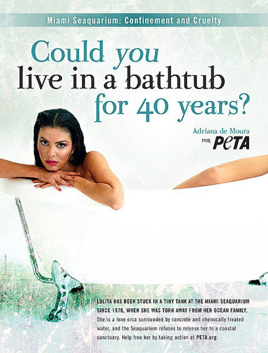 'Real Housewife' star Adriana de Moura  PETA ad  to bring attention to marine animal captivity