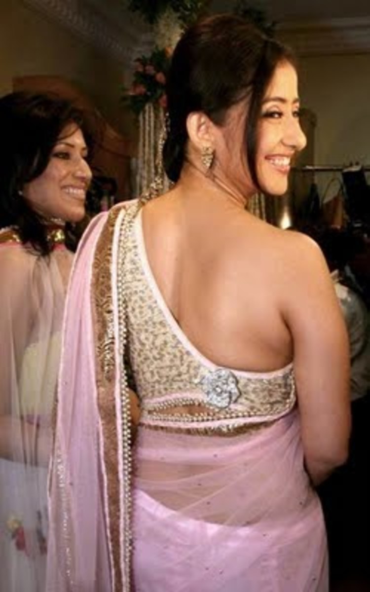 one shoulder off sari blouse