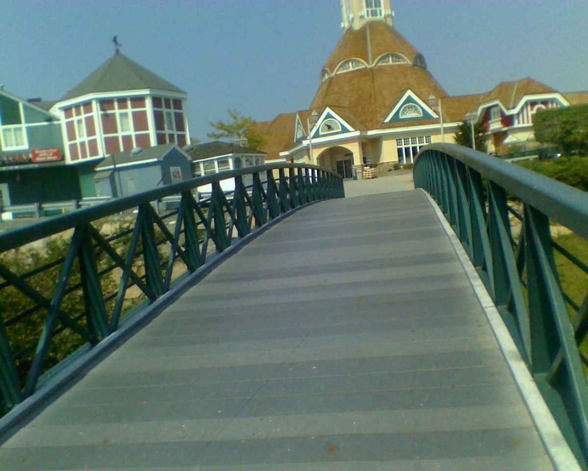 The bridge that takes you to the village