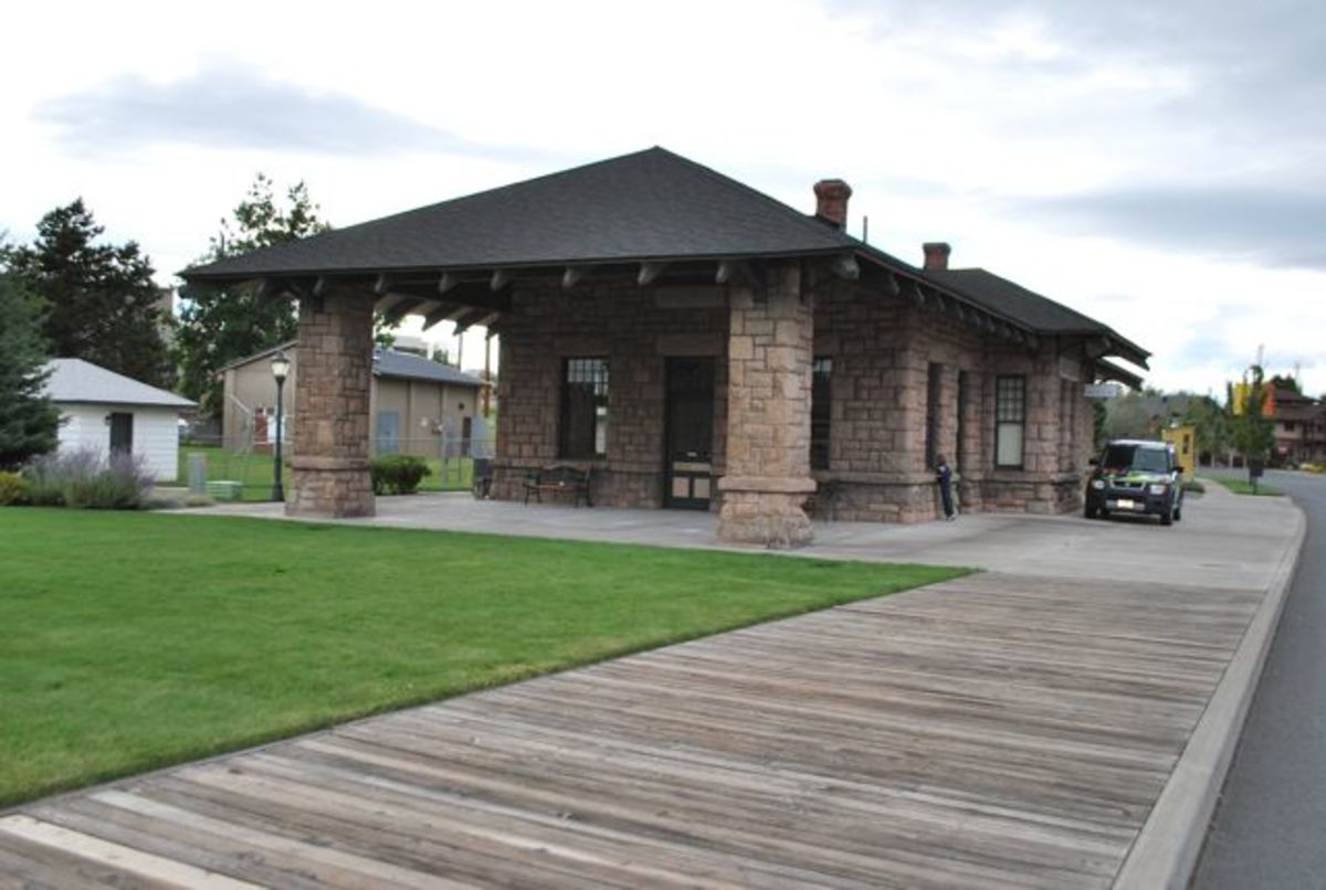 Oregon Trunk Railroad Depot Historic Train Station in Bend Oregon