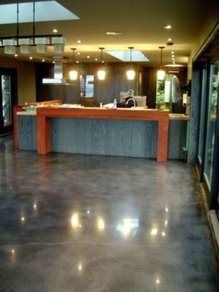 Kitchen Idea - Died and polished concrete