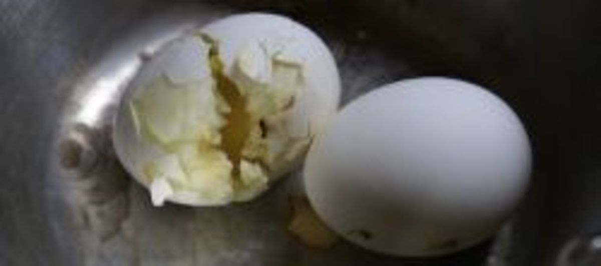 Exploding hard-boiled eggs