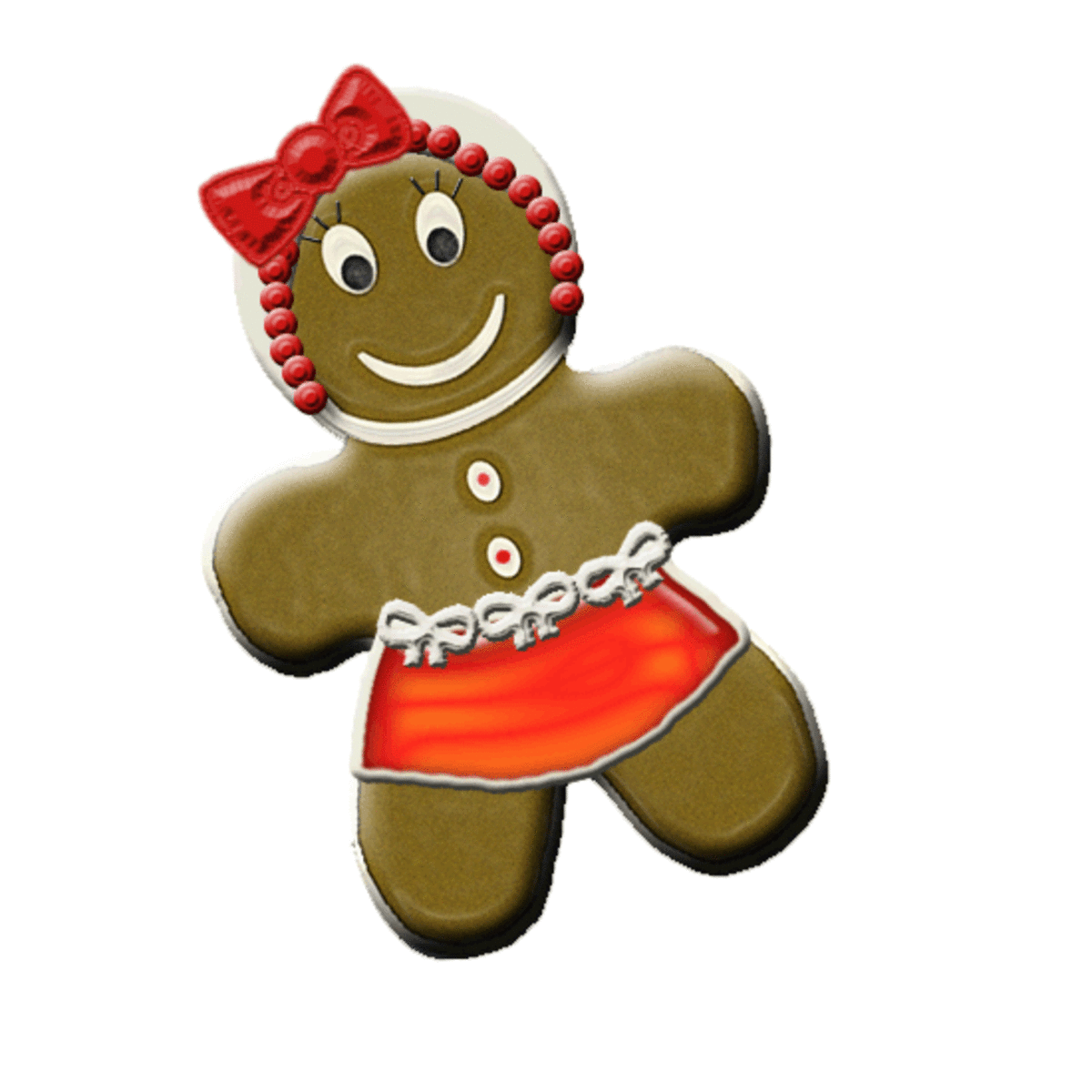 Gingerbread Woman Christmas Clipart