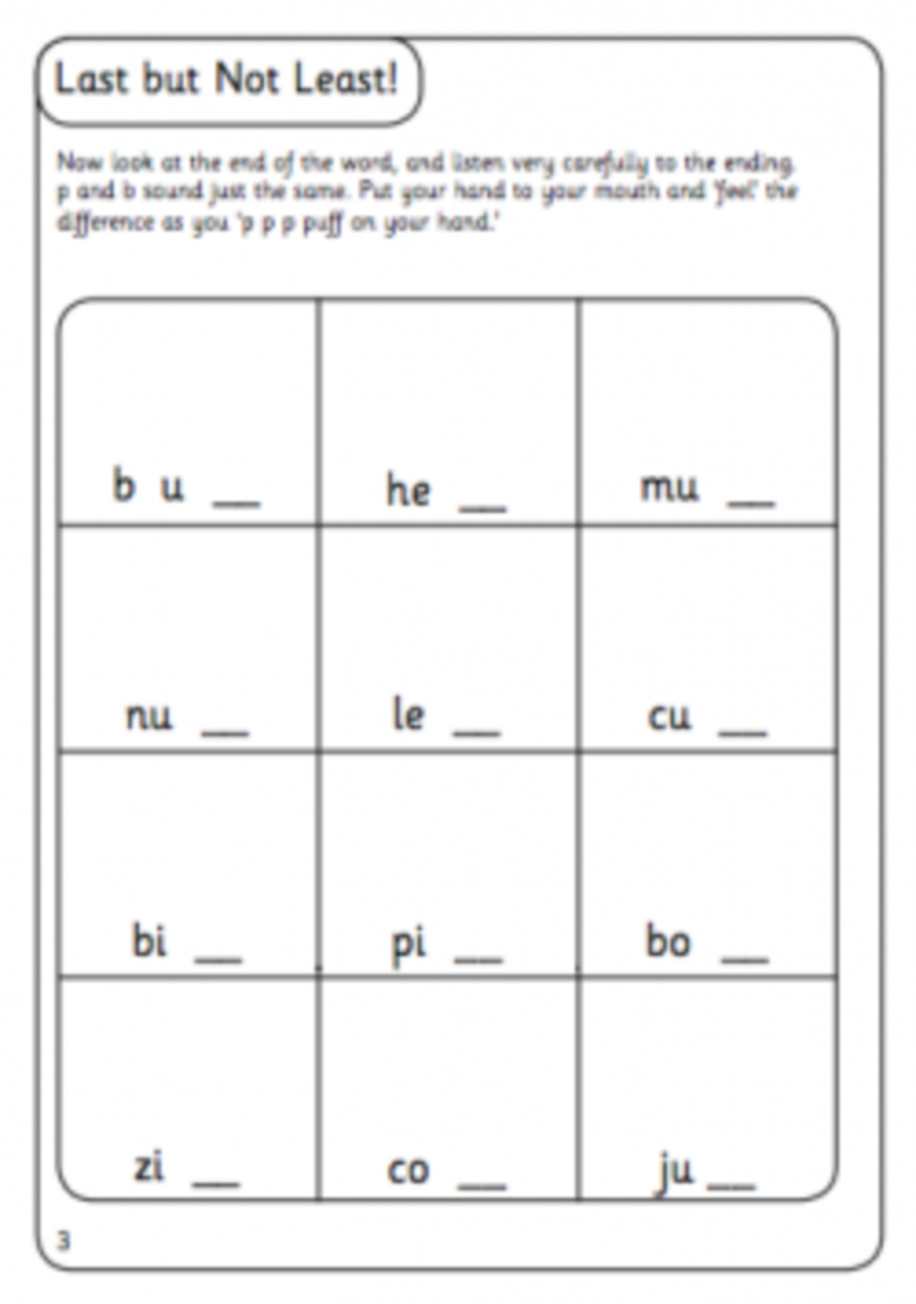 Teaching Ending Letter Sounds - Worksheets, Games, and Activities