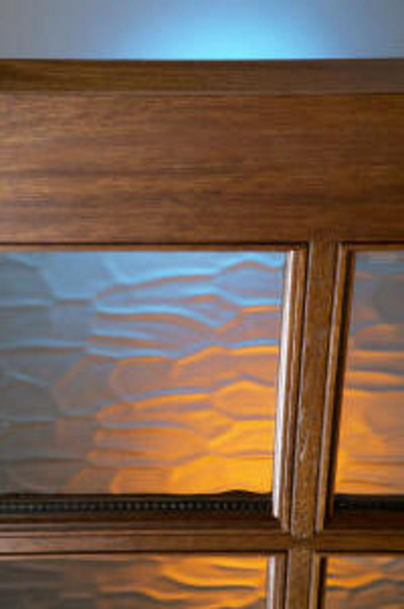 Flemish Glass distinctive crinkled looks obscured for privacy and insulated