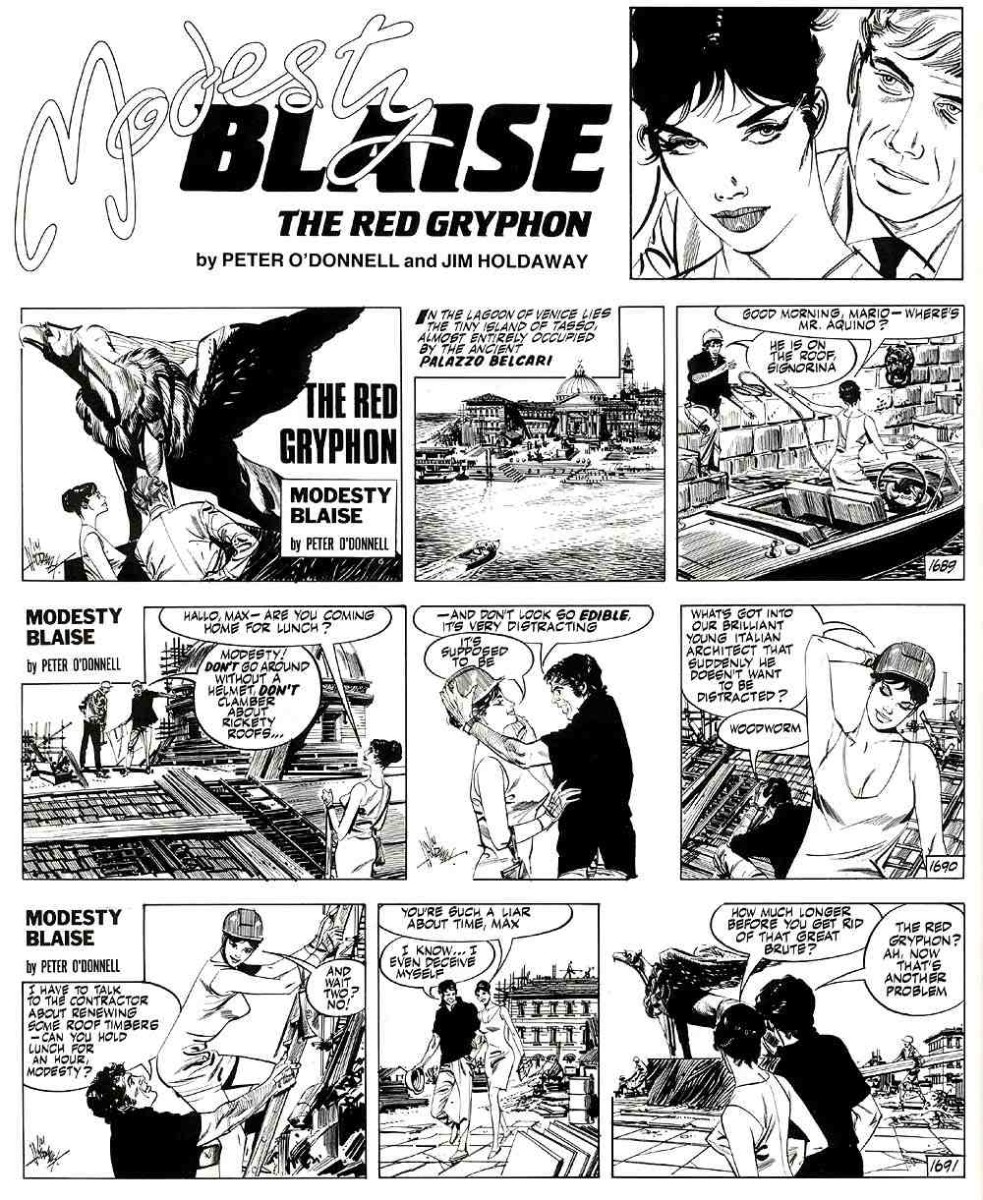 Modesty Blaise by Jim Holdaway