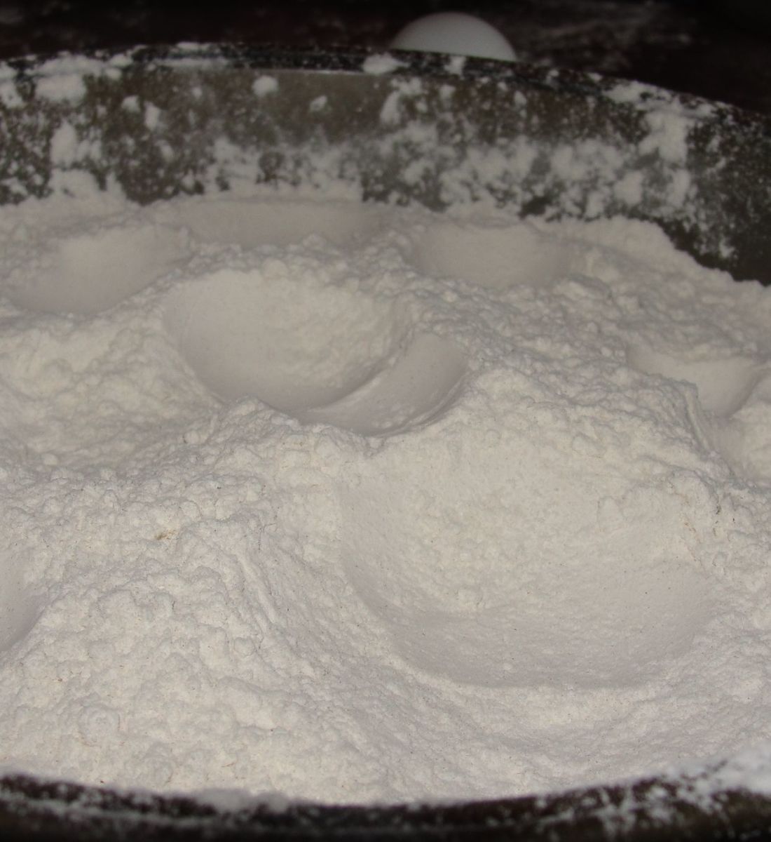 Creating the moon's surface using "crater" balls and flour