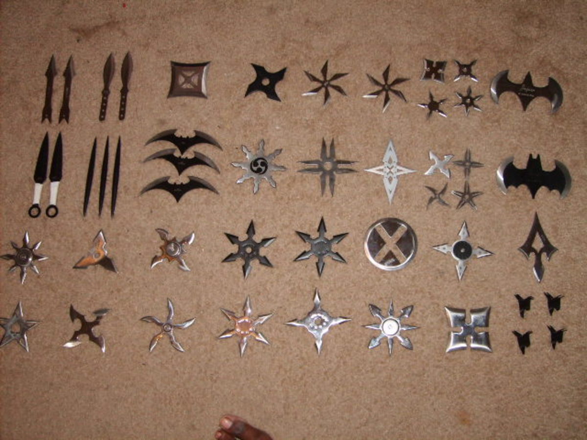 Various Ninjutsu Throwing Weapons