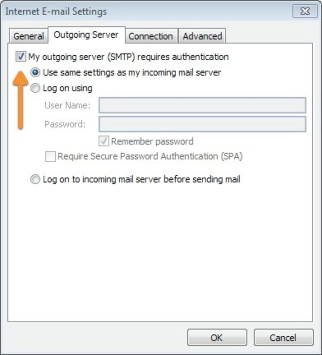 windows 10 outlook mail server settings