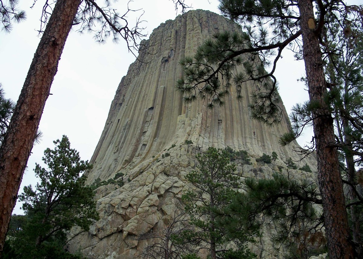 Devils Tower taken from the path around the base.
