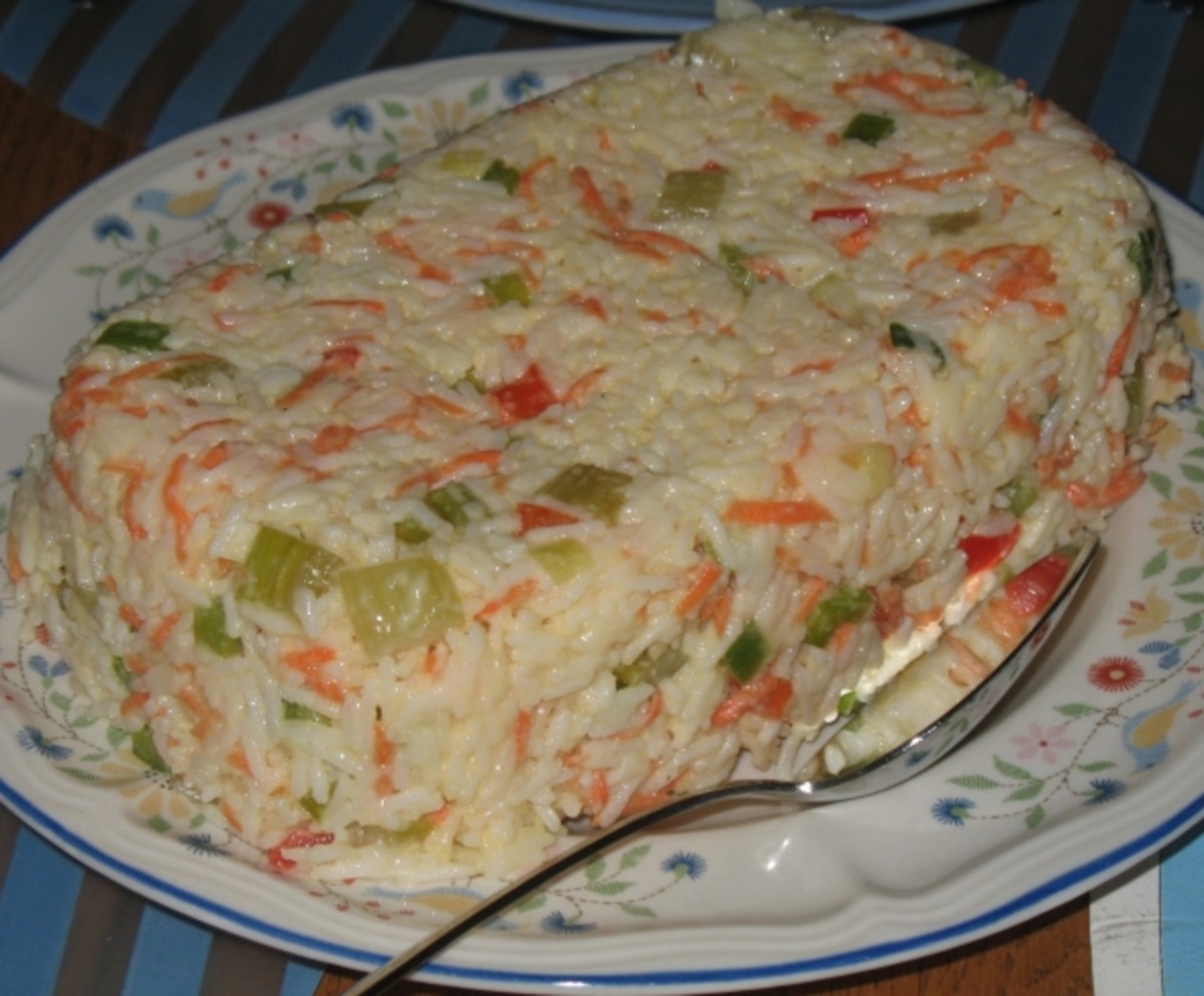 The Best-Ever Moulded Rice Salad With Vegetables