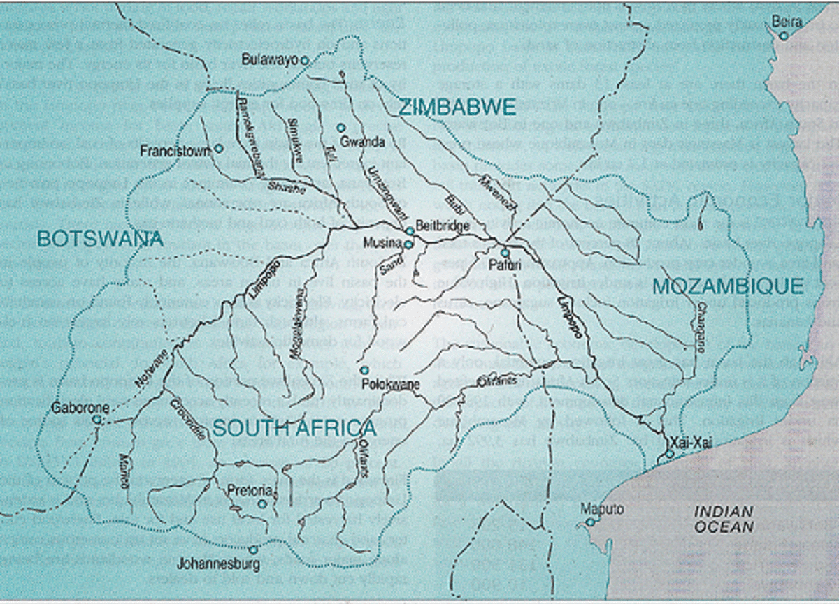 The Map Showing the Limpopo River