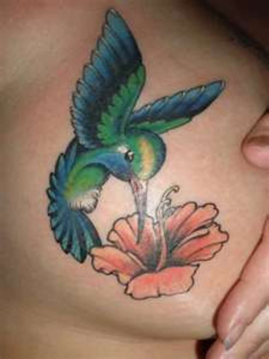 Realistic Cute Hummingbird Tattoos
