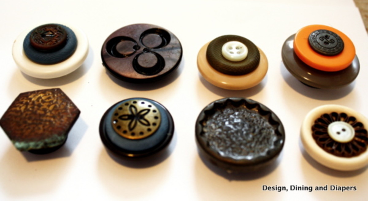 Vintage Button Magnets