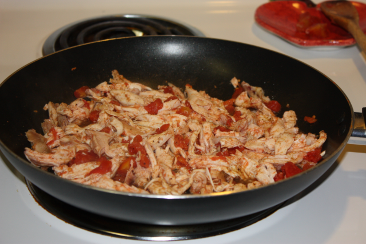 Chicken with Diced Stewed Tomatoes