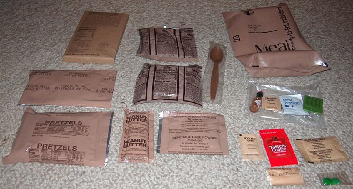 How The MRE looks once you open it up. 
