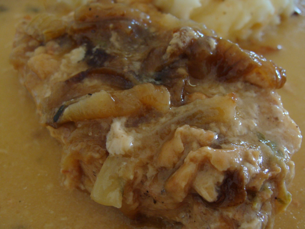 French Onion Pork Chops in the Crock Pot or Slow Cooker