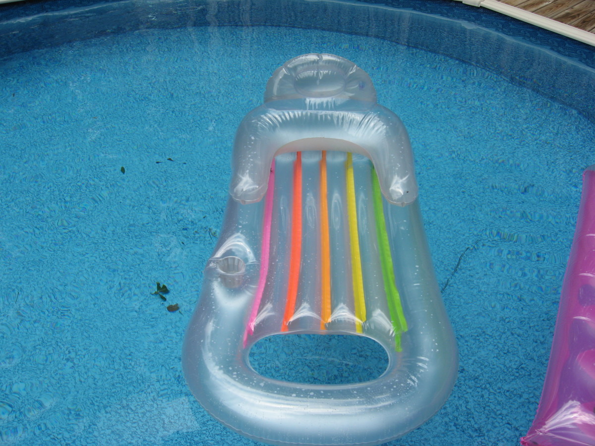 Pool lounge floats are great for sitting up or patially reclining.