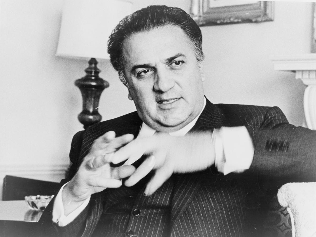 Italian film director Federico Fellini