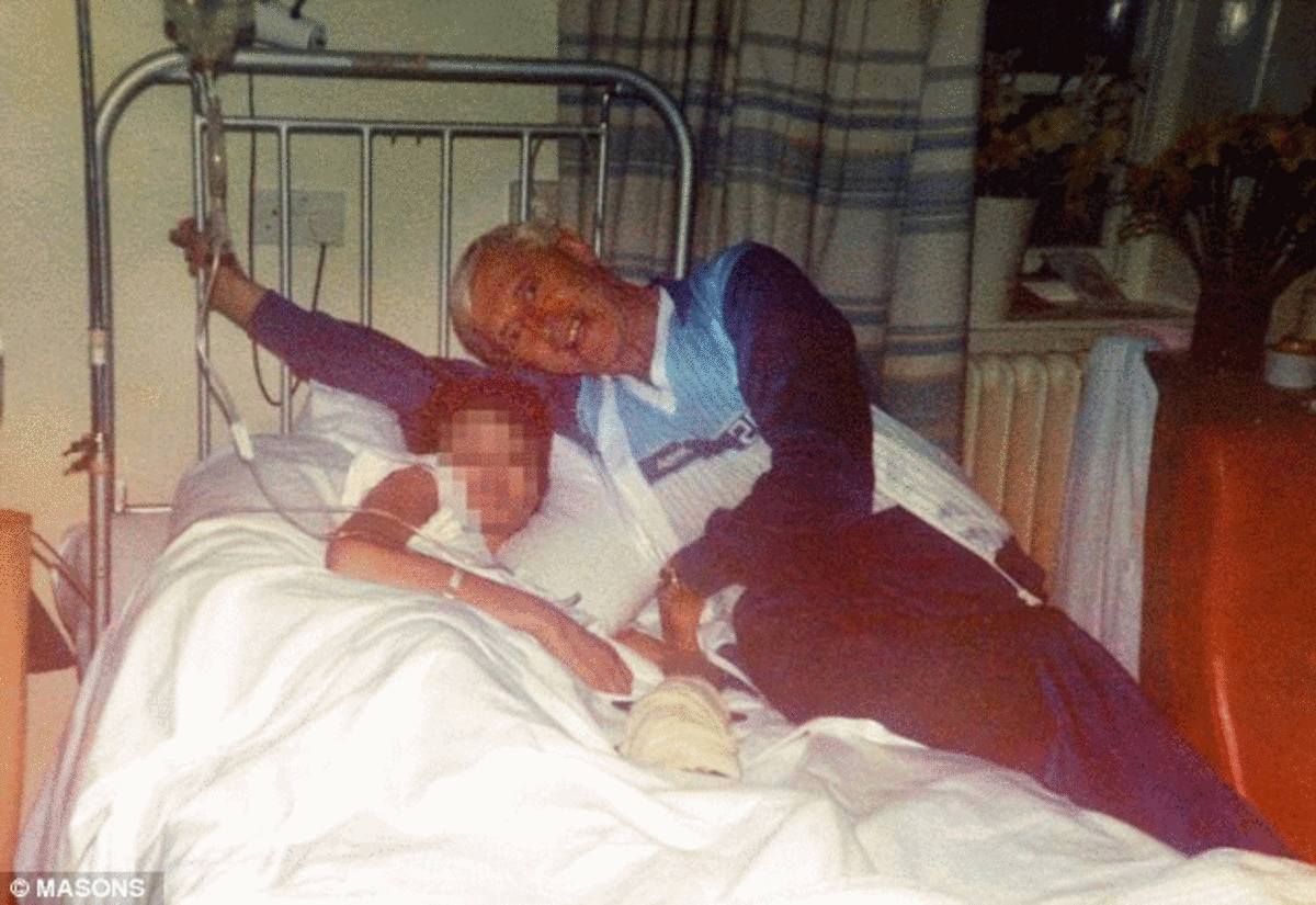 Jimmy Savile photographed while in hospital that he did charity work for.