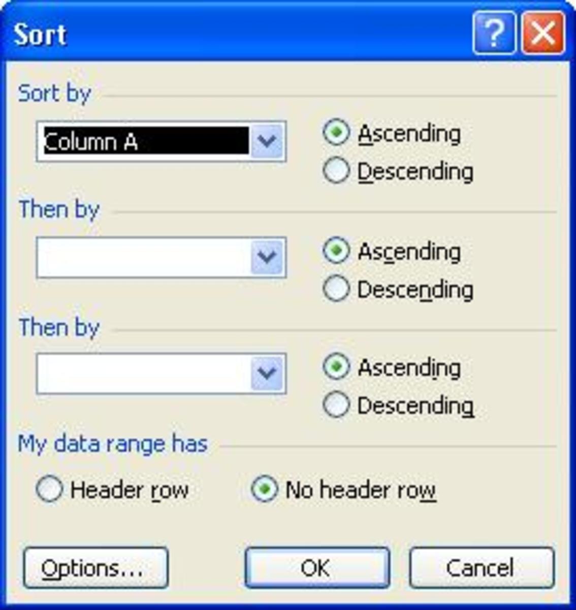 Working With the Data Menu of Microsoft Office Excel 2003
