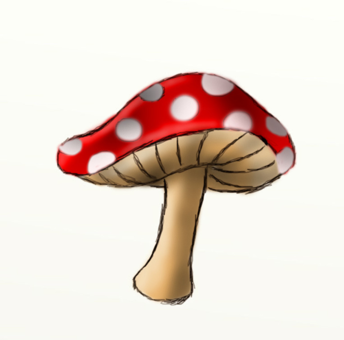 How To Draw a Mushroom - Made with HAPPY