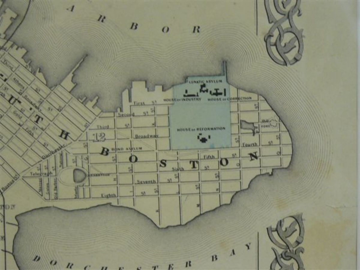The 'industrial' area of Boston, 19th century