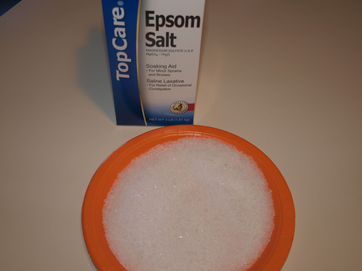 Figure 3 - Pour epsom salt onto a paper plate.