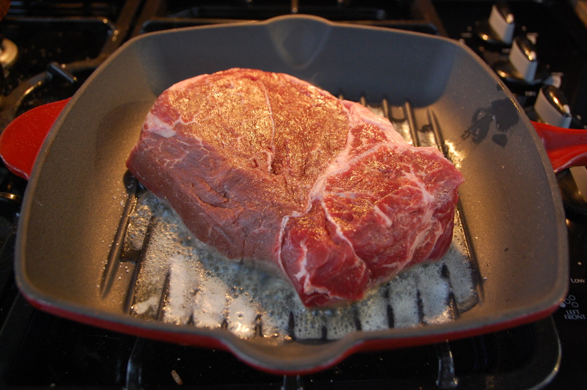browning the roast in butter