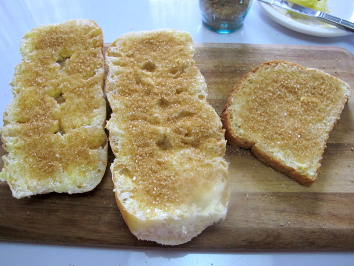 spread with butter and cinnamon sugar